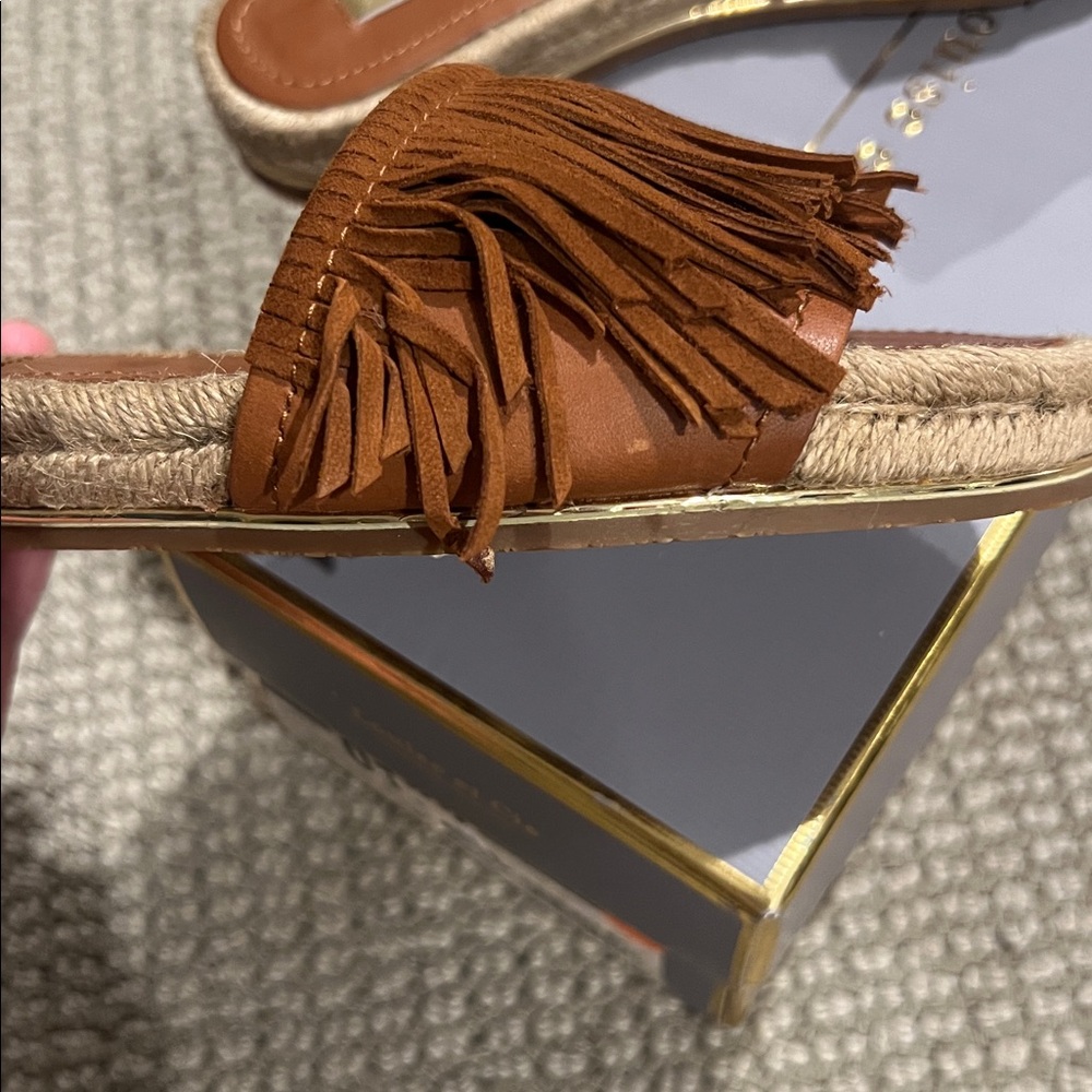 Louise et Cie Brown Fringe Women's Sandals size 5.5 - Picture 5 of 8